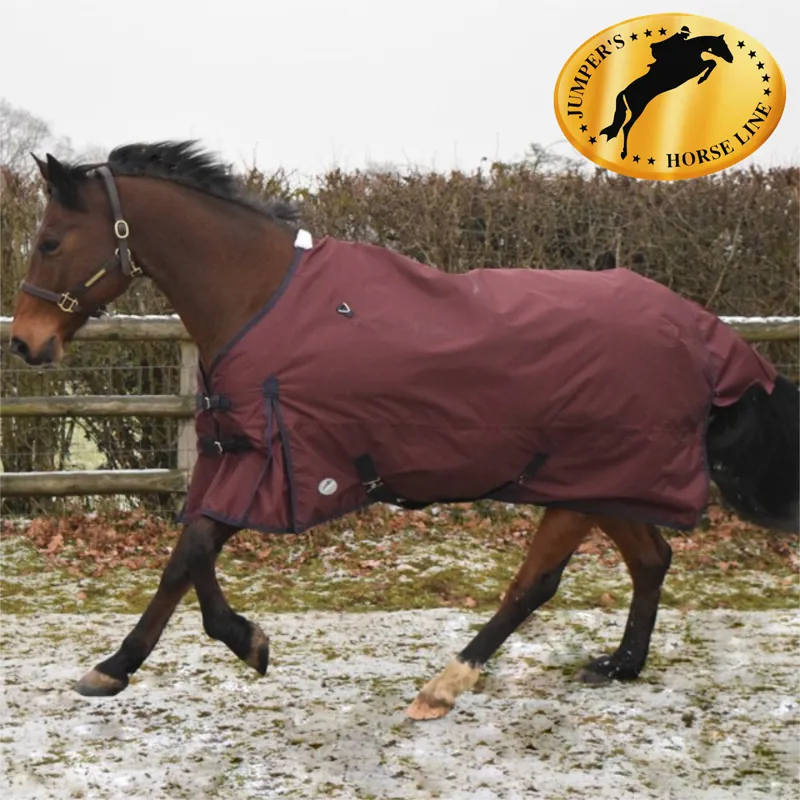 JHL Lightweight Stable Rug - Black/Burgundy